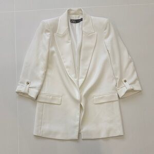 Zara Women's White Blazer